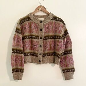 Sezane Antonin Cardigan Beige Rose Size Small